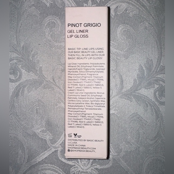 Basie Beauty  PINOT GRIGIO LIP KIT  Gel Liner & Lip Gloss, New in Box - Picture 6 of 7